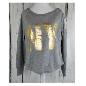 Aeropostale NY Sparkle Fleece Sweatshirt Top